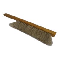 Wooden brush with 3 lines of bristles